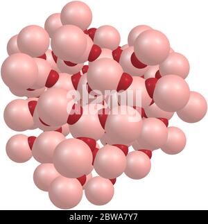 Le quartz est un minéral composé d'atomes de silicium et d'oxygène dans un cadre continu de tétraèdres d'oxygène de silicium SiO4. illustration 3d Banque D'Images