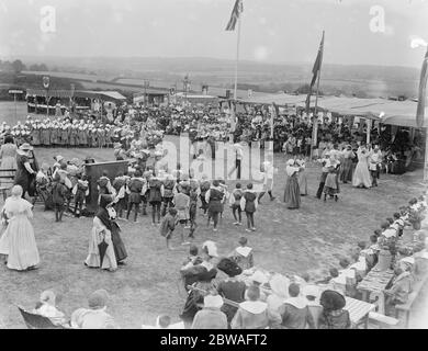 Vue générale de la foire de St Swithun à Chailey , East Sussex . Banque D'Images