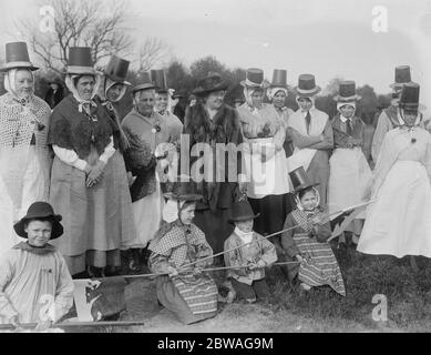 Mme Lloyd George à Chailey . 13 mars 1921 Banque D'Images