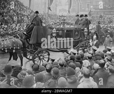 Les funérailles du roi George V la reine dans le cortège à Paddington 28 janvier 1936 Banque D'Images