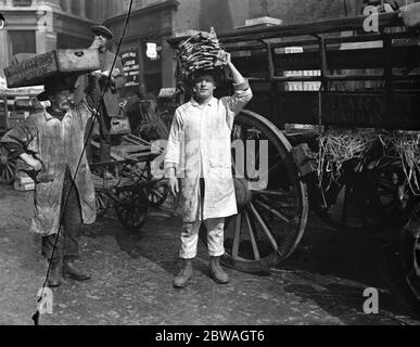 Portiers de poissons Billingsgate . Banque D'Images