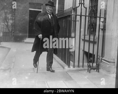 À Downing Street Lord Curzon 16 octobre 1922 Banque D'Images