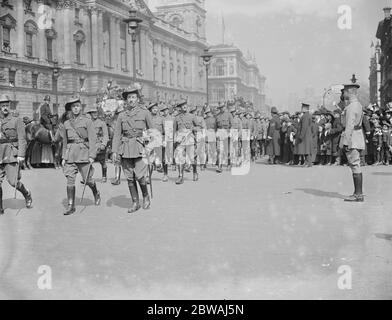 Jour DE L'ANZAC à Londres - le général Sir William Birdwood regarde le 25 mars dernier 1917 Banque D'Images