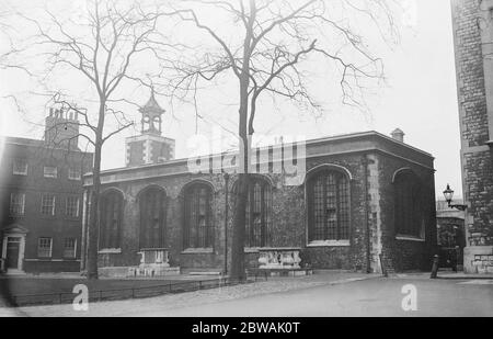 La Chapelle de la Tour de Londres 16 décembre 1932 Banque D'Images