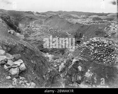 Une mine de plomb ouverte ( Derbyshire ) 1915 Banque D'Images