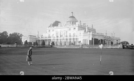 Dulwich et Sydenham Hill Golf Club 5e Green montrant Lordship Lane octobre 1927 Banque D'Images