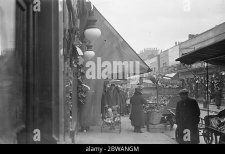 Londres - la scène typique du marché de rue, Lambeth Street Banque D'Images