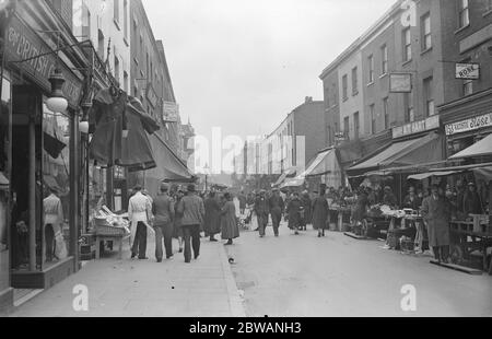 Londres - la scène typique du marché de rue, Lambeth Street Banque D'Images