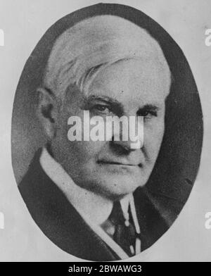 Le Président Harding nomme son double au poste diplomatique Dr J Morton Howell de Dayton (Ohio), qui a récemment été nommé ministre américain à la nouvelle Cour du roi Eouad 1 d'Égypte, le 29 juillet 1922 Banque D'Images