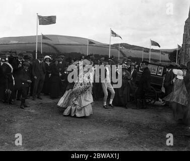 Le tournage de ' The Manxman ' , un conte d'amour étoilé sur l' île de Man . Réalisé par George Loane Tucker et avec Elisabeth Risdon . 1916 Banque D'Images