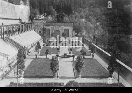 Lune de miel italienne de la princesse Mary la Villa Medici près de Florence 25 février 1922 Banque D'Images