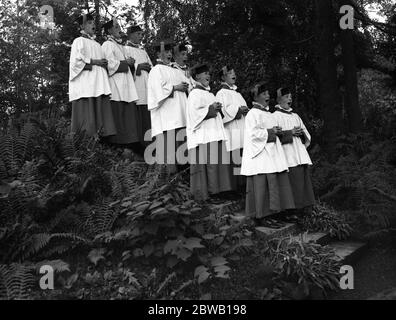 Les garçons de St Mary of the Angels Song School , Highgate , Londres . 22 septembre 1936 Banque D'Images