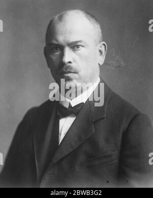 M F Vesmanis , Président du Parlement letton qui se trouve à Londres le 22 octobre 1923 Banque D'Images