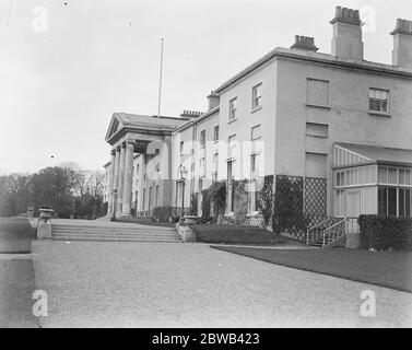 Premier discours du Gouverneur général irlandais aux deux maisons de Dublin le Vice Regal Lodge , Dublin 13 décembre 1922 Banque D'Images