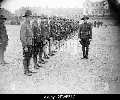 Les premières troupes américaines en Angleterre s'entraînent à Blackpool . 1er juin 1917 Banque D'Images