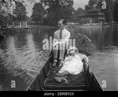 Scènes de vagues de chaleur sur la rivière 6 juin 1925 Banque D'Images