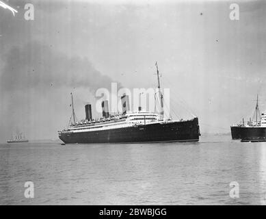 La Berengaria à Southampton le 7 septembre 1929 Banque D'Images