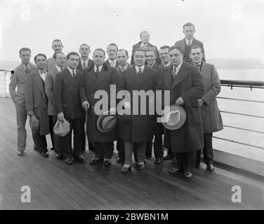 Arrivées sur le Léviathan à Southampton M. Vincent Lopez , chef d'orchestre et de groupe, 7 mai 1925 Banque D'Images