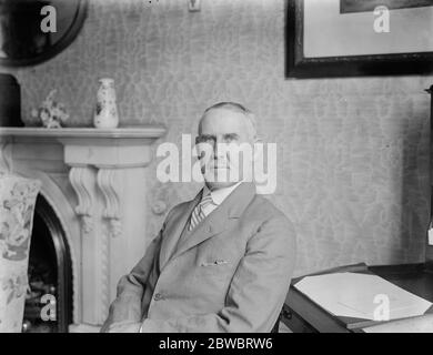 Sir James Parr , cm , G , Nouveau Haut Commissaire pour la Nouvelle-Zélande , photographié à Londres . 7 juin 1926 Banque D'Images