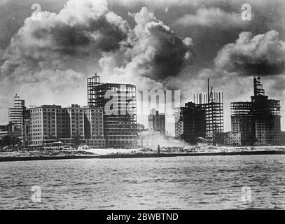 Beaucoup de tués et ville mis à la taille par l'ouragan . Miami , Floride , qui est rapporté être en ruines suite à un grand hurriane qui a balayé la côte , causant de nombreux décès le 20 septembre 1926 Banque D'Images