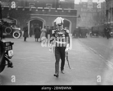 King tient le lévee au Palais de St James . Brig général Sir S Wilson . 23 février 1926 Banque D'Images