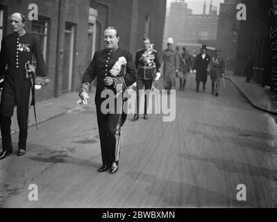 Le roi tient un lévee au Palais de St James . M. Baldwin départ . 11 mars 1924 Banque D'Images