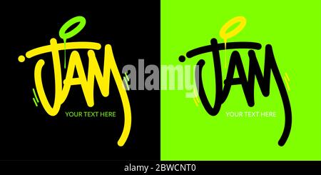 Illustration abstraite Hip Hop Hand Written Word Jam Vector Illustration de Vecteur