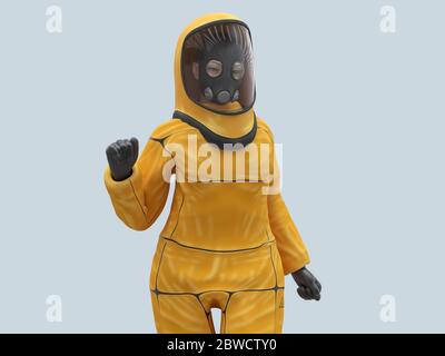 personne en costume jaune noisette Banque D'Images