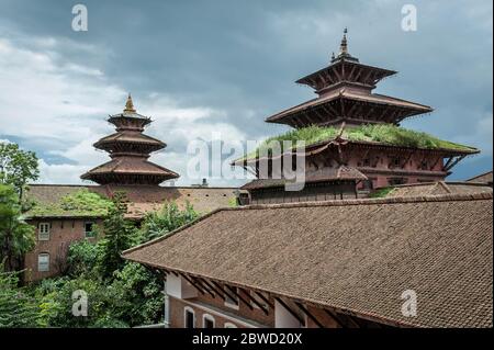 PATAN, LALITPUR, NÉPAL - 15 AOÛT 2018 : complexe du Palais Royal de Patan, place Patan Durbar - Lalitpur, Népal Banque D'Images