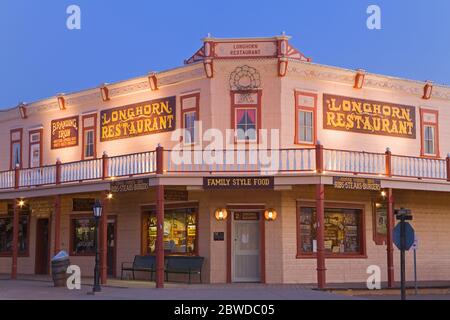 Restaurant Longhorn, Tombstone, Comté de Cochise, Arizona, USA Banque D'Images