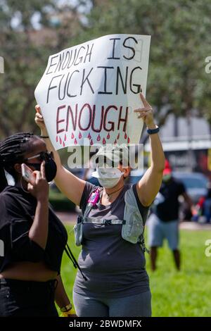Fort Lauderdale, États-Unis. 31 mai 2020. Fort Lauderdale, FL - 31 mai 2020 : rassemblement de protestation George Floyd et mars le 31 mai 2020 à fort Lauderdale, Floride. Crédit: Maurice Ross/l'accès photo crédit: L'accès photo/Alamy Live News Banque D'Images