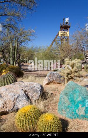 Asarco Mineral Discovery Center & Mine, Sahuarita, région du Grand Tucson, Arizona, États-Unis Banque D'Images