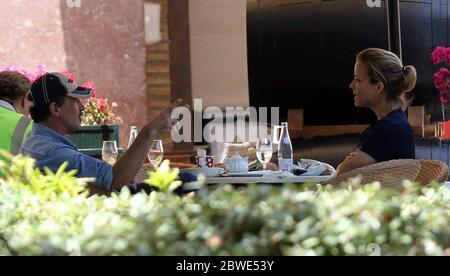 Malaga, Espagne. 31 mai 2020. Acteur Antonio Banderas avec Maria Casado finaliser les détails de son nouveau projet à Malaga crédit: CORGON PRESSE/Alay Live News Banque D'Images