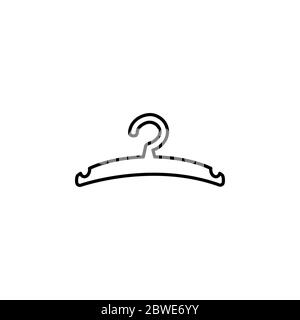 L'icône de la ligne du crochet dans le style plat vecteur pour les applications, sites Web, l'interface utilisateur. Icône noire Vector Illustration Banque D'Images