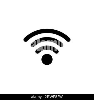 Une connexion Wi-Fi gratuite dans l'icône de style plat vecteur pour les applications, sites Web, l'interface utilisateur. Icône noire illustration vectorielle. Banque D'Images