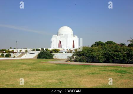 Belle vue de Mazar-e-quaid - Mohammad Ali Jinnah, Karachi Pakistan - 20/12/2012 Banque D'Images