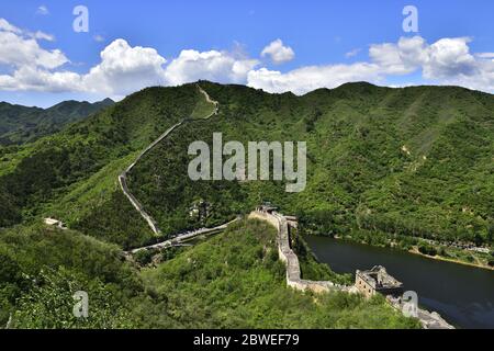 Un grand mur en Chine Pékin Banque D'Images