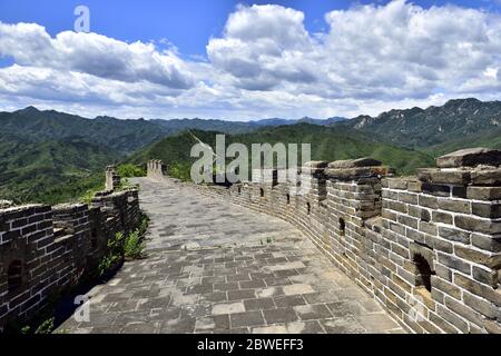 Un grand mur en Chine Pékin Banque D'Images