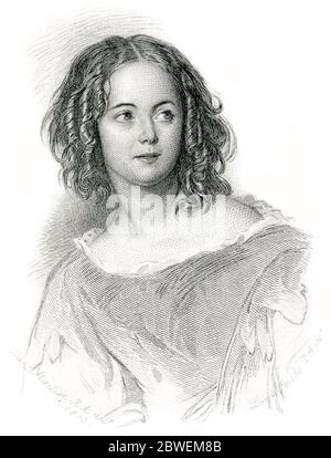 ANNA MARIA HALL (1800-1881) romancière irlandaise Banque D'Images