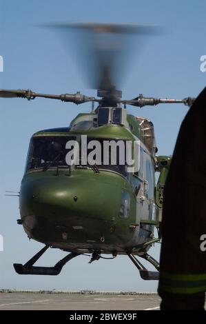 Westland Lynx AH7 du 847 Escadron de l'air naval faisant partie de la Force des hélicoptères Commando. 847 a actionné le Lynx AH7 entre 1995 et 2012 Banque D'Images