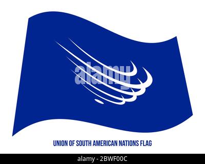 Union des nations sud-américaines (UNASUR) Drapeaux Vector Illustration sur fond blanc. Drapeau de l'Union européenne. Banque D'Images