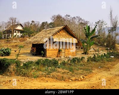 Le petit village du Laos Banque D'Images