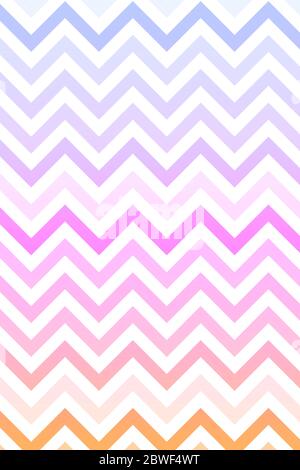 Motif zigzag arc-en-ciel, motif chevrons avec lignes pastel colorées. Banque D'Images