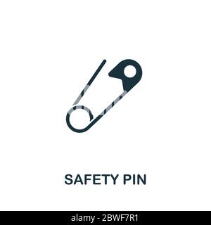 Icône de goupille de sécurité. Illustration simple de la collection d'équipements de couture. Icône de code PIN de sécurité créative pour la conception Web, les modèles, les infographies et bien plus encore Illustration de Vecteur