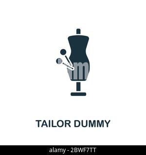 Icône Dummy sur mesure. Illustration simple de la collection d'équipements de couture. Icône Dummy sur mesure créative pour la conception de sites Web, les modèles, les infographies et plus encore Illustration de Vecteur