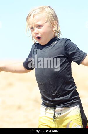 Gwen Stefani emmène Kingston et Zuma Rossdale à Newport Beach, CA. 19 août 2012 Banque D'Images