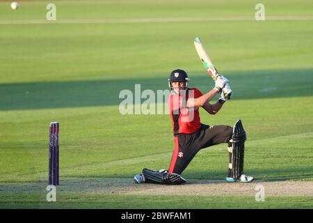 CHESTER LE STREET, ANGLETERRE - Calum McLeod de Durham batting pendant le match NAT West T20 Blast North Division entre Durham et Northamptonshire à Emirates Riverside, Chester le Street, vendredi 24 juillet 2014 (Credit: Mark Fletcher | MI News) Banque D'Images