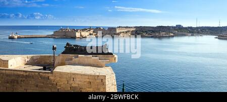 Le monument du Marin Inconnu à La Valette, Malte, Europe port Banque D'Images