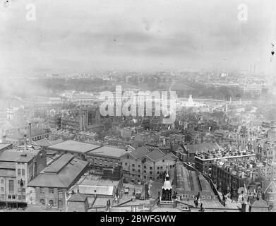 Londres depuis la tour Westminster 1919 Banque D'Images