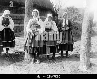 Varsovie , Pologne . Types de paysans . 25 octobre 1921 Banque D'Images